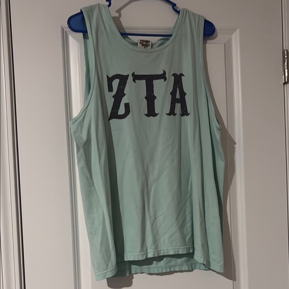 Comfort Colors Tops - Mint Green Zeta Tau Alpha ZTA Tank Top